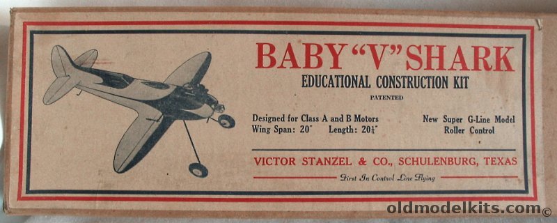 Victor Stanzel & Co Baby 'V' Shark by Victor Stanzel - Balsa Control Line Flying Model Airplane Kit plastic model kit